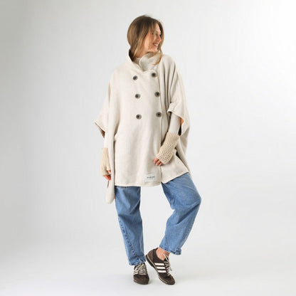 Poncho Dafne Beige Humana