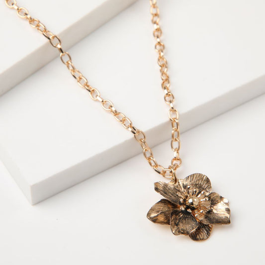 Collar Corto Flowered Psychodelia 4 Dorado Tatienne