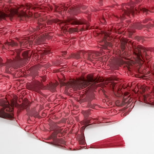 Pañuelo Estampado Abel Burdeo Borlas Humana