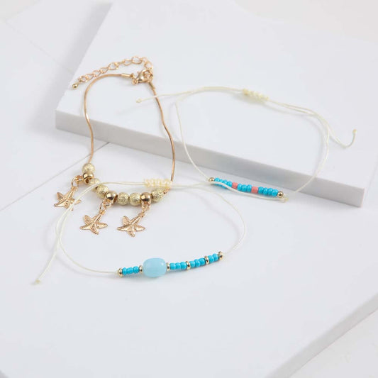 Set Tobilleras Béjar Celeste Humana