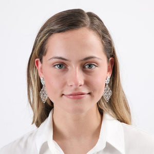 Aros Largo Deli Plateado Tatienne