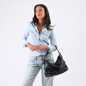 Cartera Hombro Azalea Negro Humana