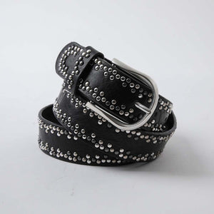 Cinturón Invierno Tachas Negro Humana