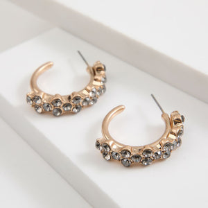 Aros Argolla Cristal Dorado Humana