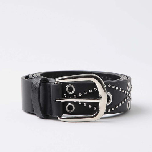 Cinturón Eyelets Negro Tatienne