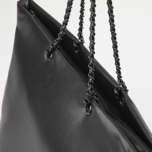 Cartera Tote Catia Ecocuero Negro Humana