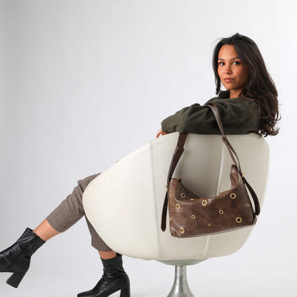 Cartera Hombro Angie Café Humana