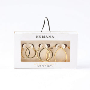 Set De Aros Stan Dorado Humana
