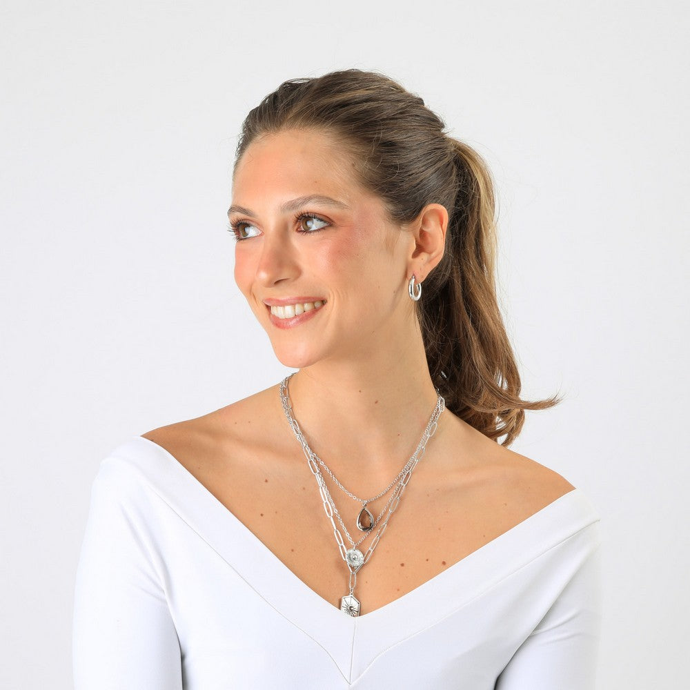 Collar Corto Mael Plateado Humana