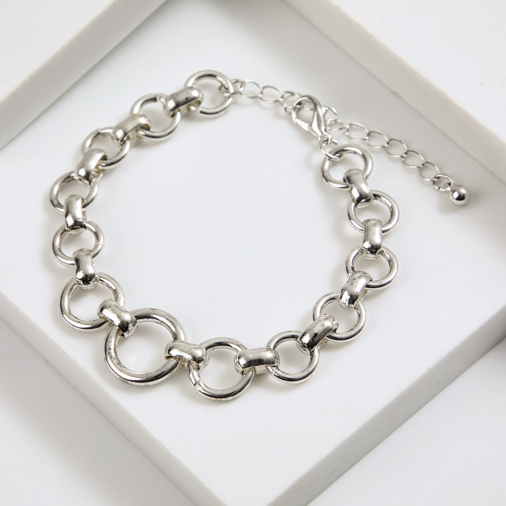 Pulsera Blanda Pilar Plateado I-D