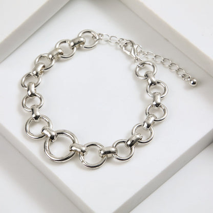 Pulsera Blanda Pilar Plateado I-D