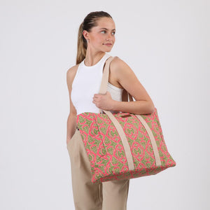 Cartera Capri Canvas Print Rosado Tatienne