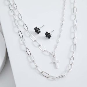 Collar + Aro Clapton Plateado i-D