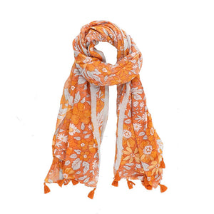 Pañuelo Estampado Blossom naranjo Humana