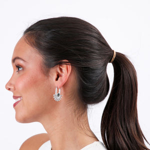 Aros Argolla Puntas Plateado Humana