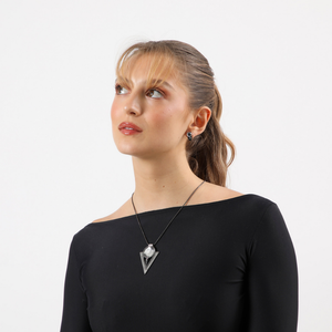 Collar Largo Lana Plateado Humana