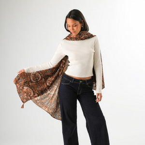 Pañuelo Estampado Melisa Negro Humana