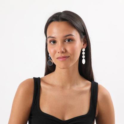 Aros Largo Lena Plateado i-D