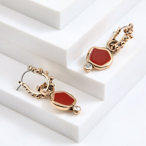 Aros Argollas Rayo Dorado Humana