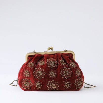 Cartera Clutch Jolie Burgundy Humana