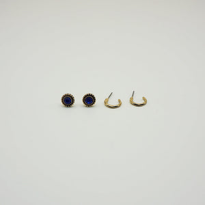 Aros Set Vitral Azul Tatienne