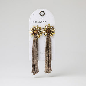 Aros Largo Ariana Dorado Humana