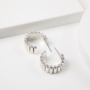 Aros Argolla Nidia Plateado Humana