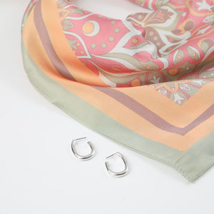 Set Bandana Y Aros Mara Rosado Tatienne