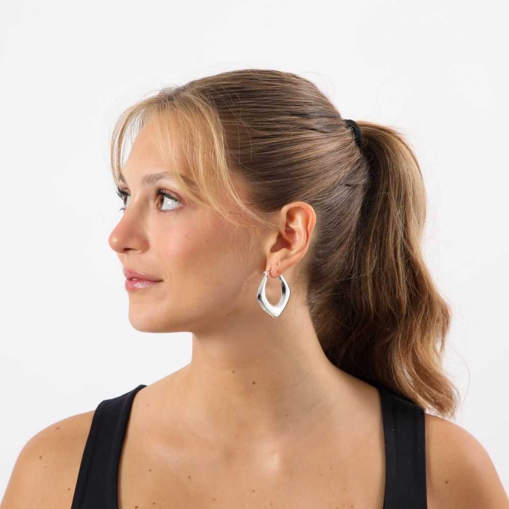 Aros Argolla Kodiak Plateado Tatienne