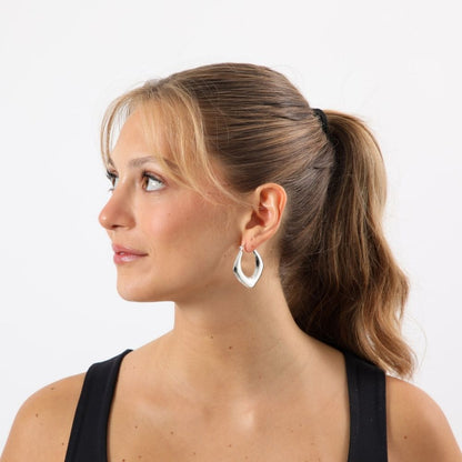 Aros Argolla Kodiak Plateado Tatienne