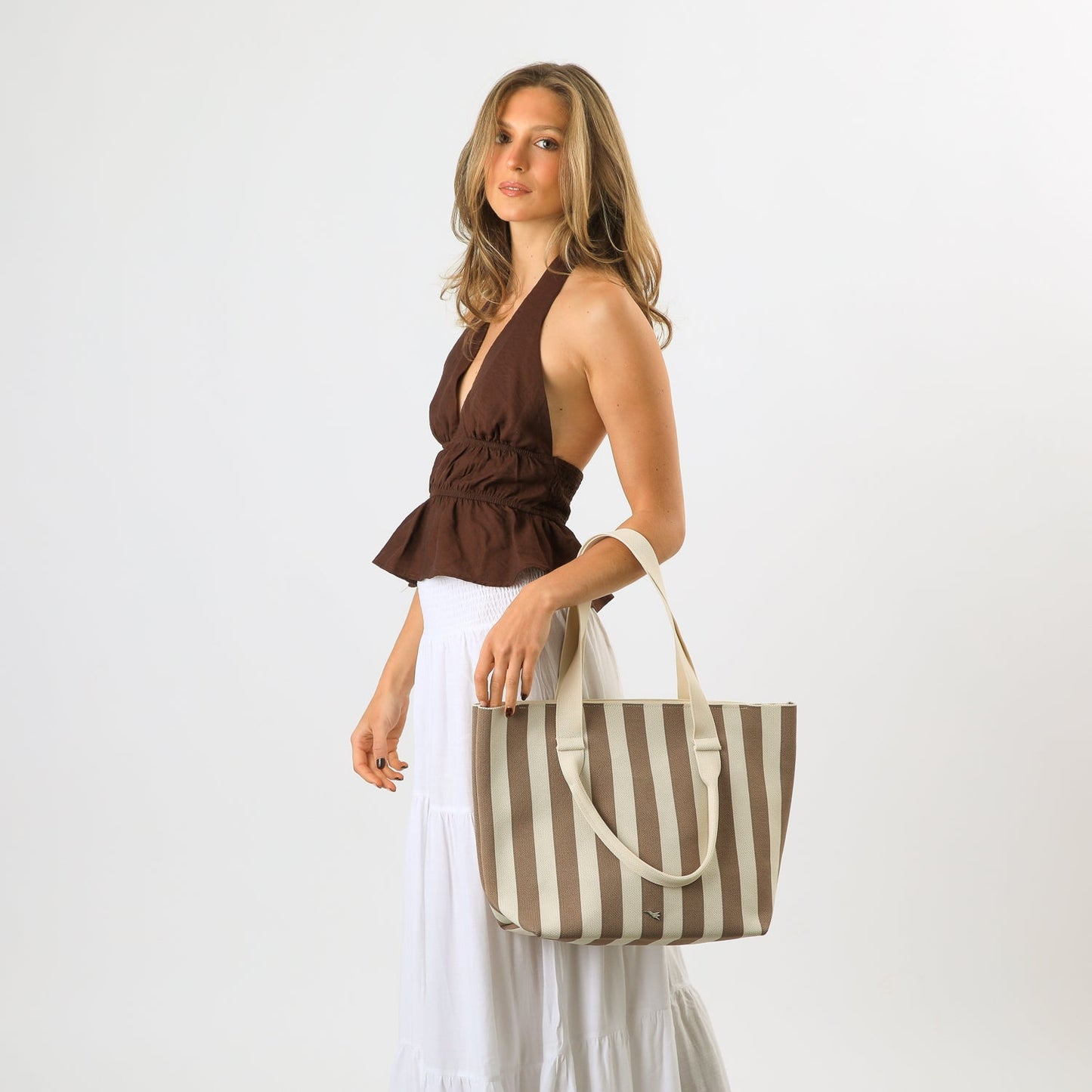 Cartera De Playa Zuri Beige Tatienne