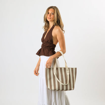 Cartera De Playa Zuri Beige Tatienne