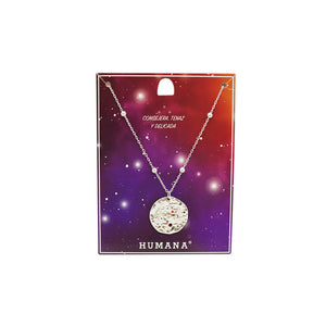 Collar Corto Pleateado Zodiac Libra Humana