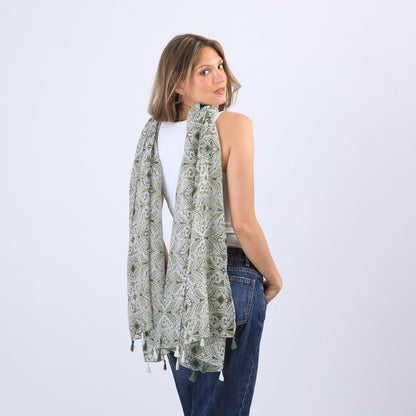 Pañuelo Estampado Aloe Green I-D