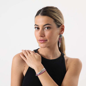 Aros Largo Siempreviva Rosado Humana