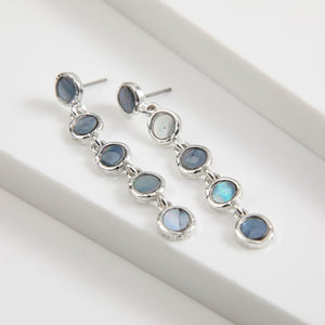 Aros Largo Sea Pebbel Plateado Tatienne