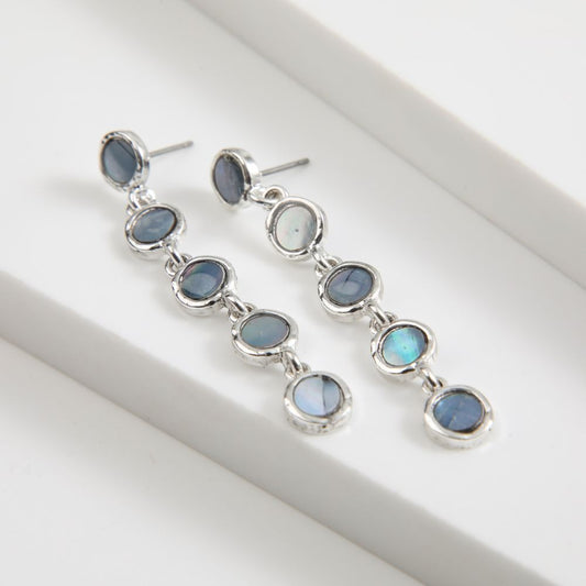Aros Largo Sea Pebbel Plateado Tatienne
