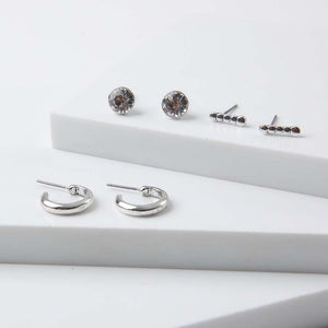 Set Aros Shiny Plateado Humana