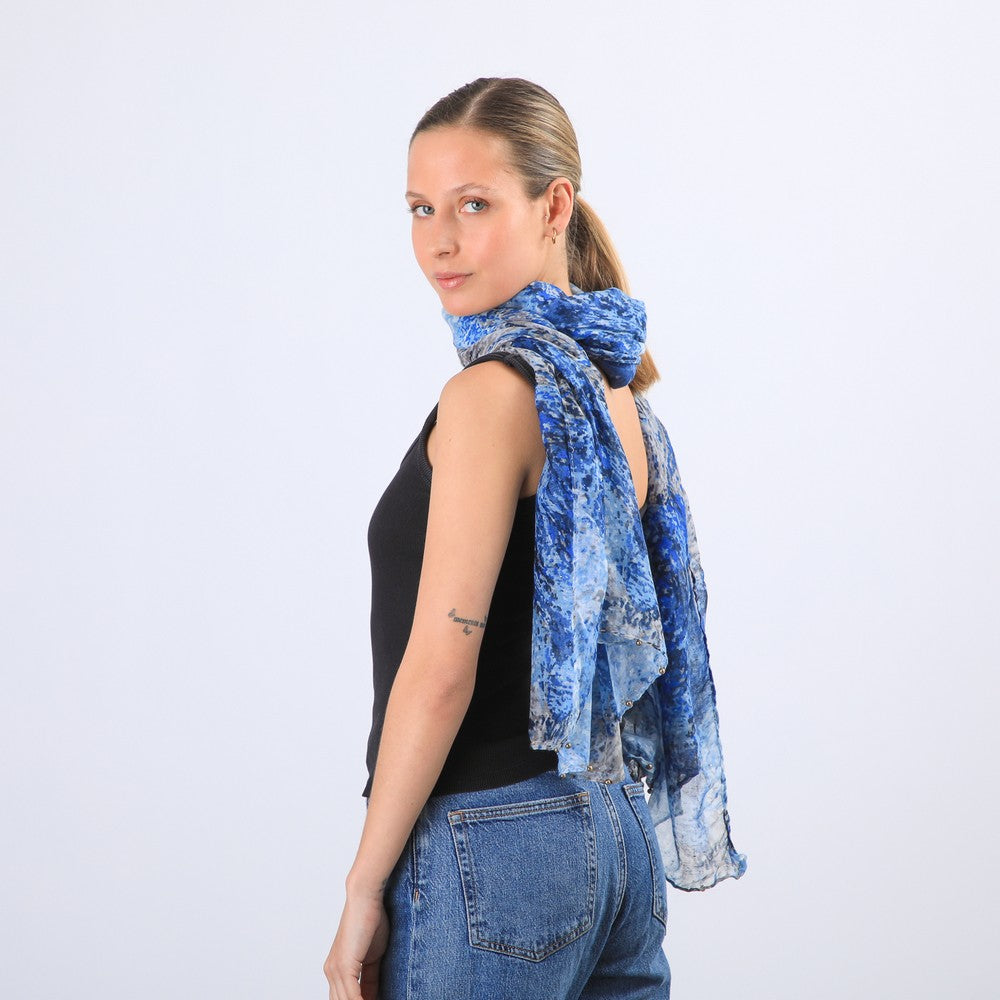 Pañuelo Estampado Amapola Blue I-D