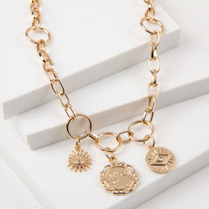 Collar Corto Vacay Charms 4 Dorado i-D