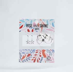 Set Aros Inti Plateados i-D