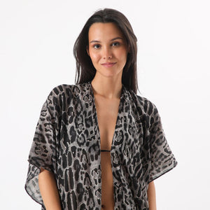 Kimono Leopard Gris i-D