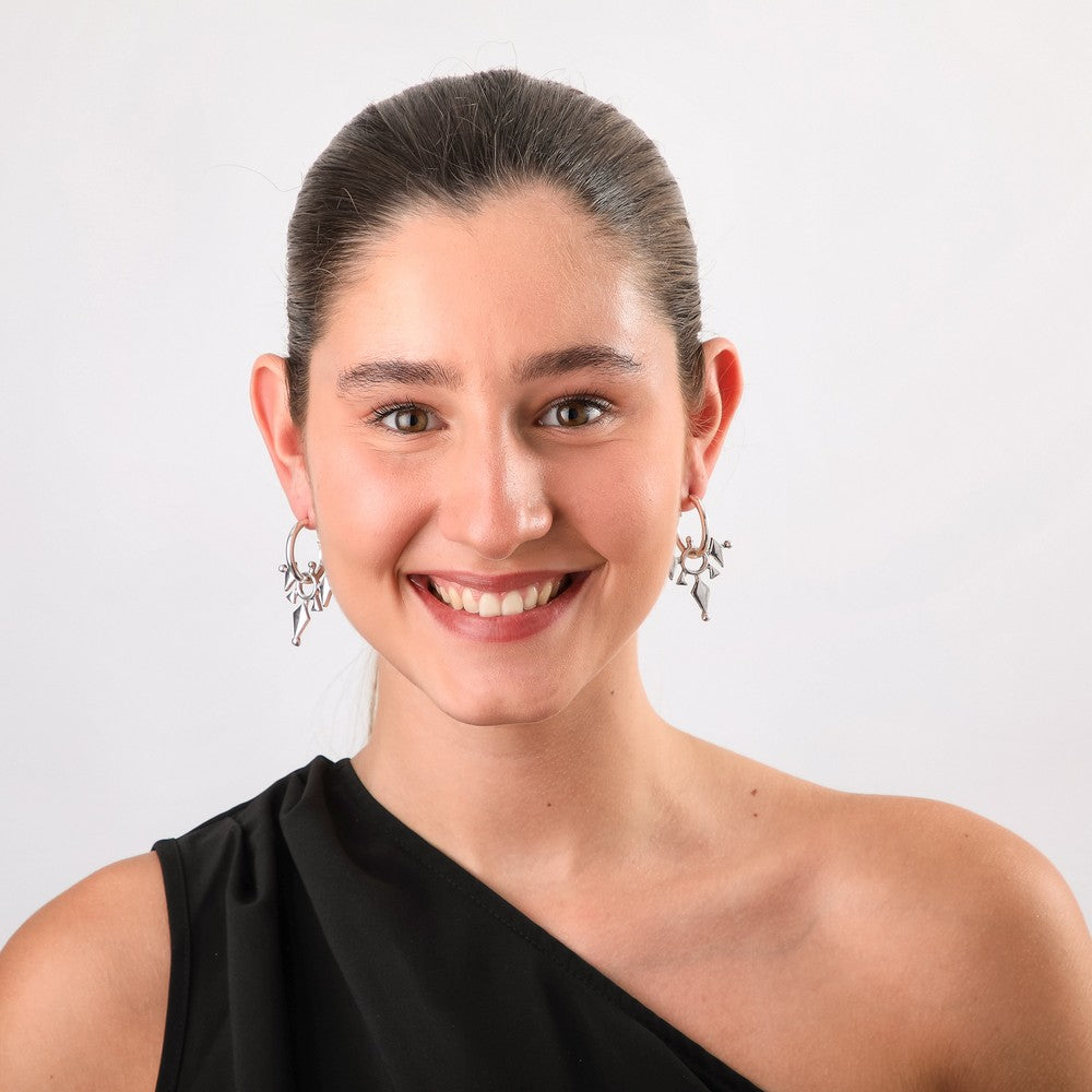 Aros Argollas Vail Plateado Humana