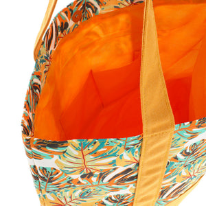 Bolso de Playa Mostaza Hojas i-D