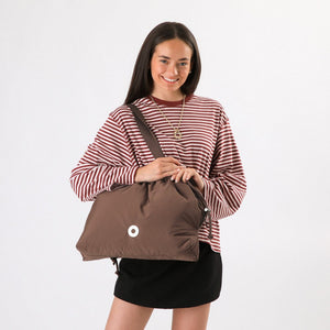 Cartera Tote Marsala Café I-D