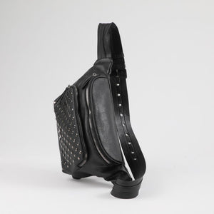 Banano Cleia Ecocuero Tachas Negro Humana