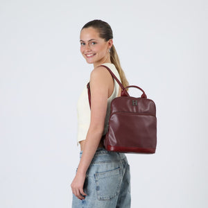 Mochila Asia Ecocuero Burdeo Humana