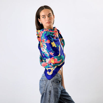 Pañuelo Bandana Maxi Leo Azul Humana