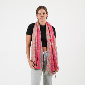 Pañuelo Estampado Sándalo Beige i-D
