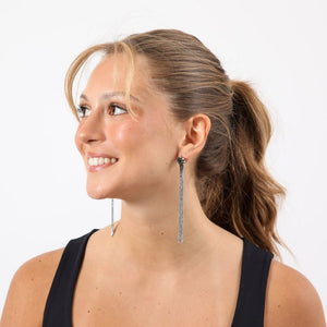 Aros Largo Ely Plateado Humana